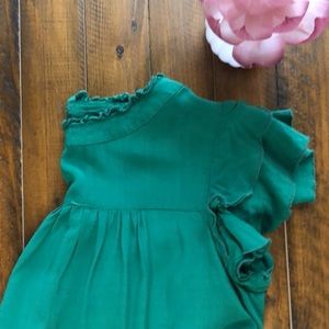 Green Lettuce Edge Blouse